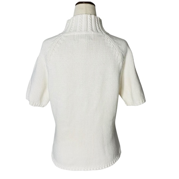 VINTAGE LUCIA LUKKEN Cable Knit Mock Neck Sweater - Picture 4 of 7